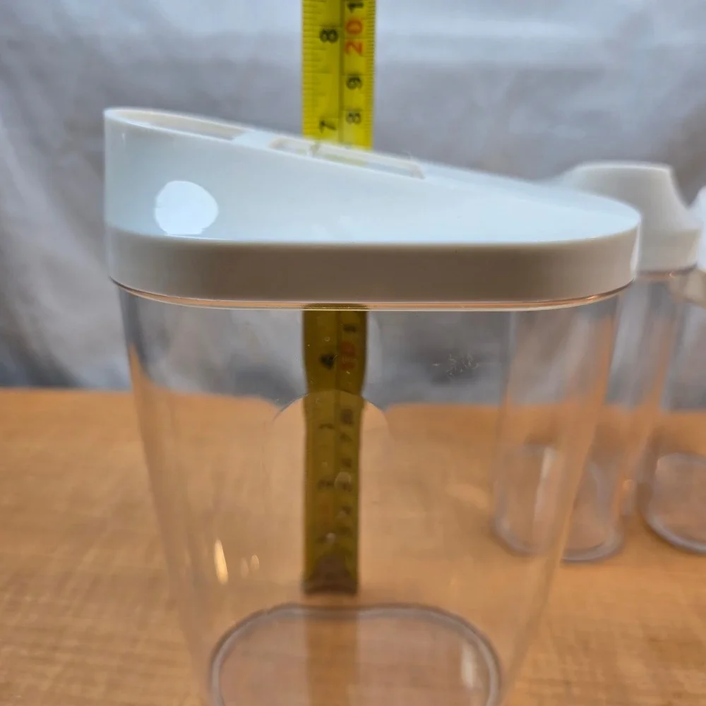 Clear plastic pour spout containers 3 sizes nuts seeds candy cereal sugar spices